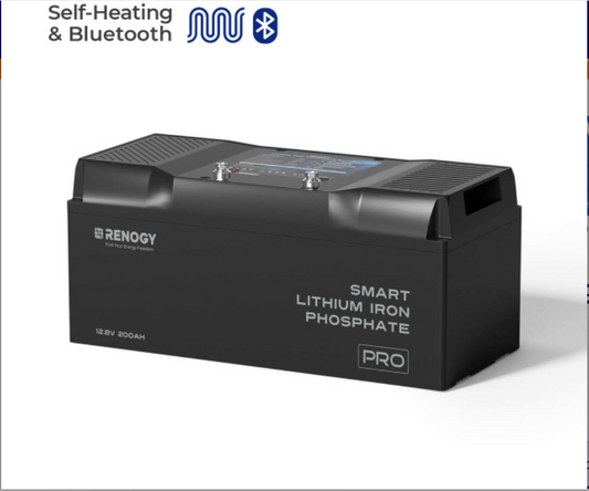 Pro- 12V 200Ah Smart Lithium Iron Phosphate Battery w/ Bluetooth & Self-Heating