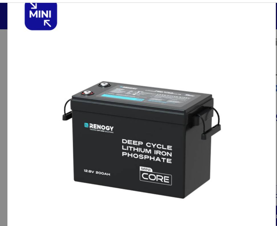 Core Mini - 12V 200Ah Lithium Iron Phosphate Battery w/ Low-Temperature Protection