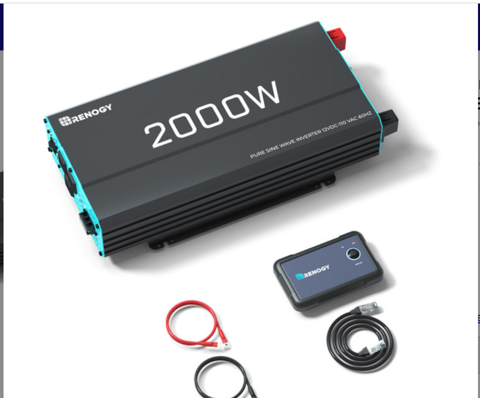 12V 2KW 120V Pure Sine Wave Battery Inverter With Transfer Switch