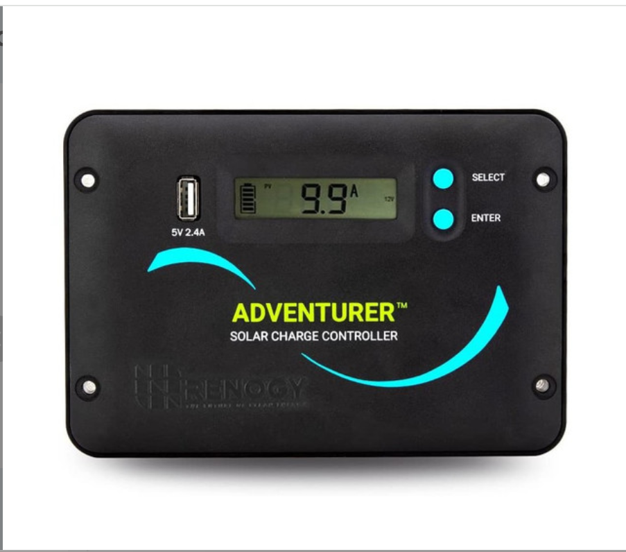 Adventurer Li 30A PWM Flush Mount Charge Controller w/ LCD Display 12V/24V