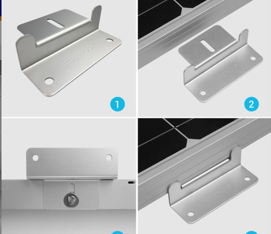 2 Pack Solar Panel Mounting Z Bracket
