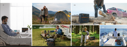 Solar generators powering camping, medical, RV, fishing, and outdoor work activities by SolarFlare