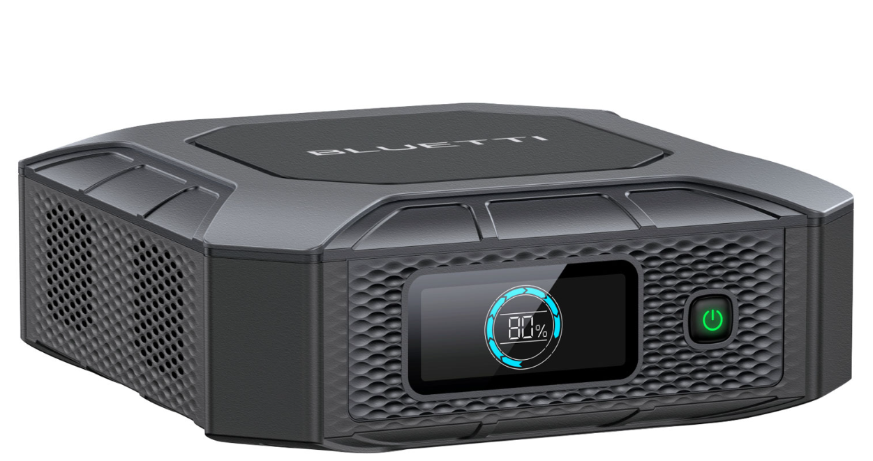Portable Bluetti solar generator with LED display, ideal for renewable energy solutions