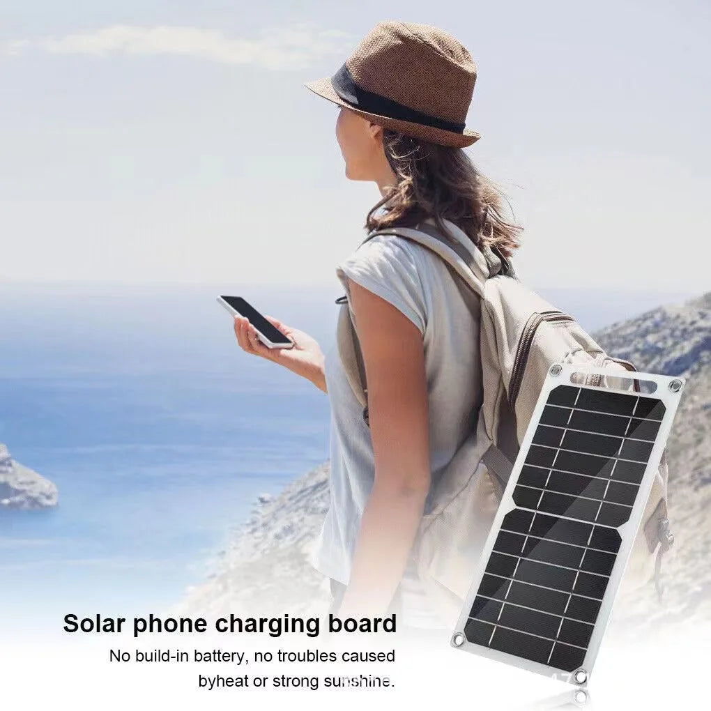 Solar Panel 30W  USB Type-C Waterproof Outdoor Hiking Camping Portable Battery Mobile Phone Charging Bank  Charging Panel  6.8V -  SolarFlares Generators