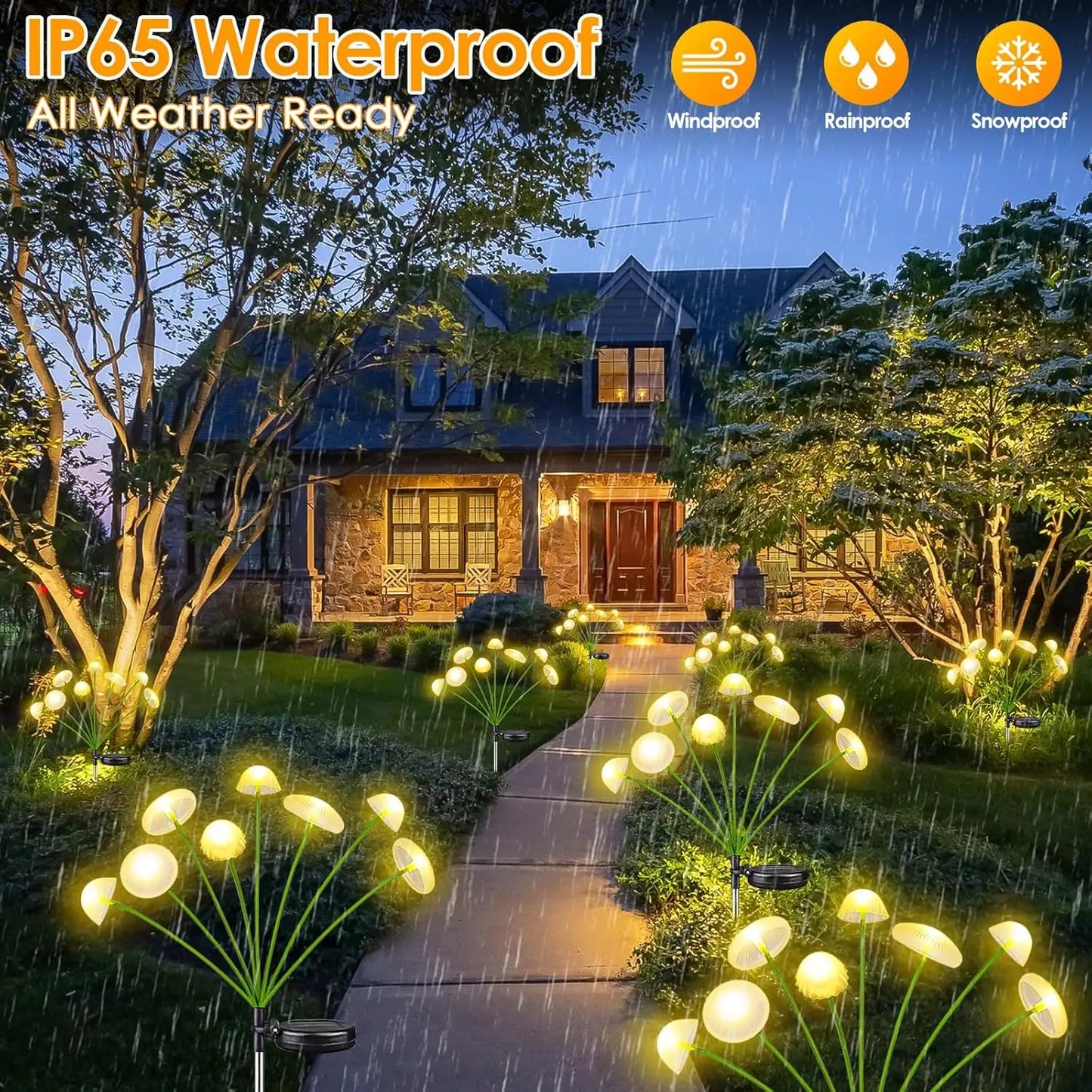 Solar Mushroom Garden Lights Dual Mode for Garden Ambiance