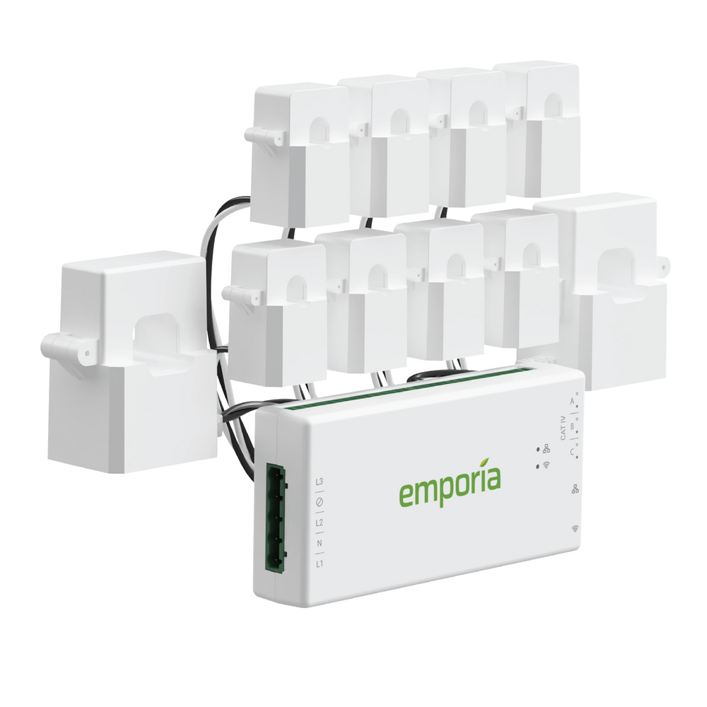 Emporia Vue 3 16-Sensor Smart Circuit Energy Monitor with Split-Phase Home Tracking System