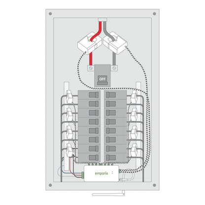 Emporia Vue 3 Whole-Home Energy Monitor Gen 3 Split-Phase 120/240V 8-Sensor Edition