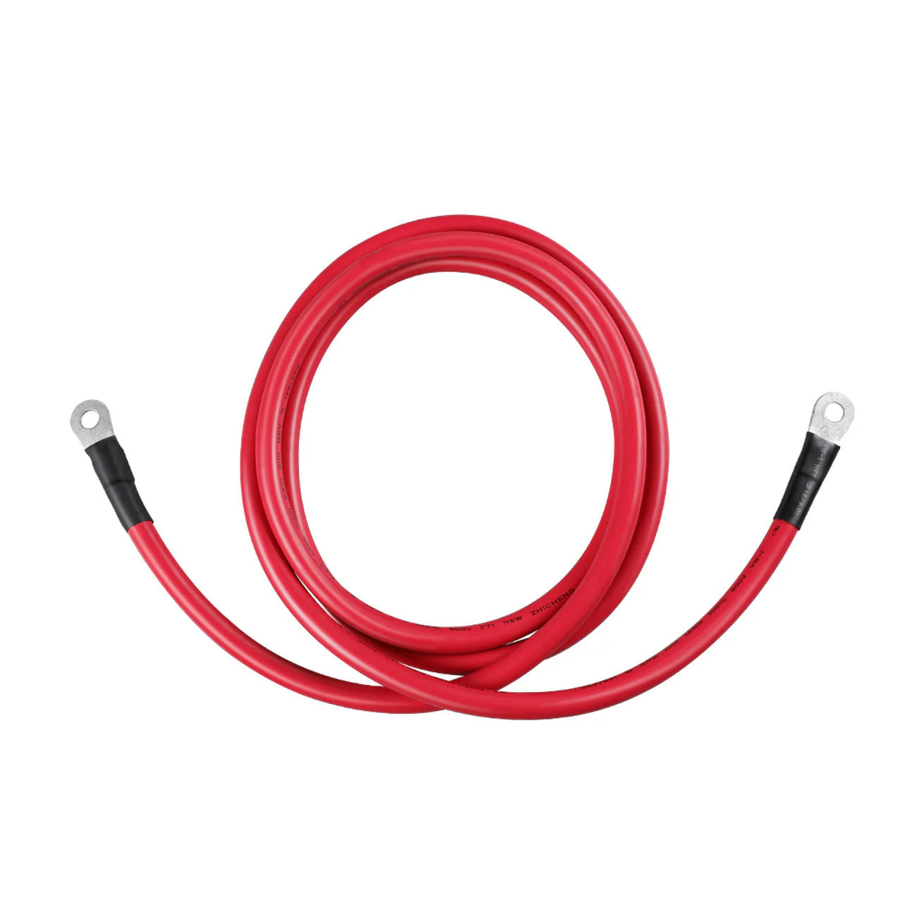 Battery Inverter Cables 5FT 2/0 AWG with 3/8" Ring Lugs for Power Systems