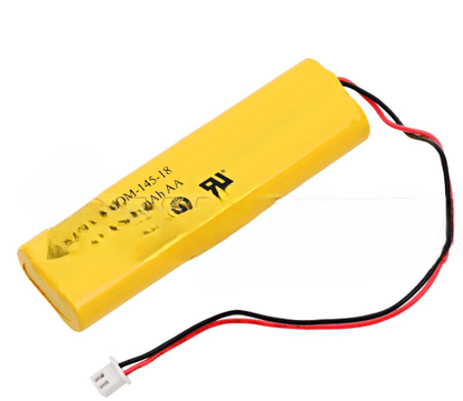 All Fit E1021R Emergency Lighting system replacement battery, 4.8V 800mAh NiCd, with yellow casing and connector wires for reliable power backup.