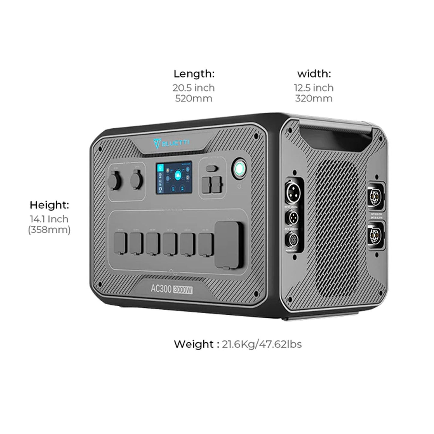 AC300 Portable Power Station, Reliable Backup Battery for Travel and Emergency Use