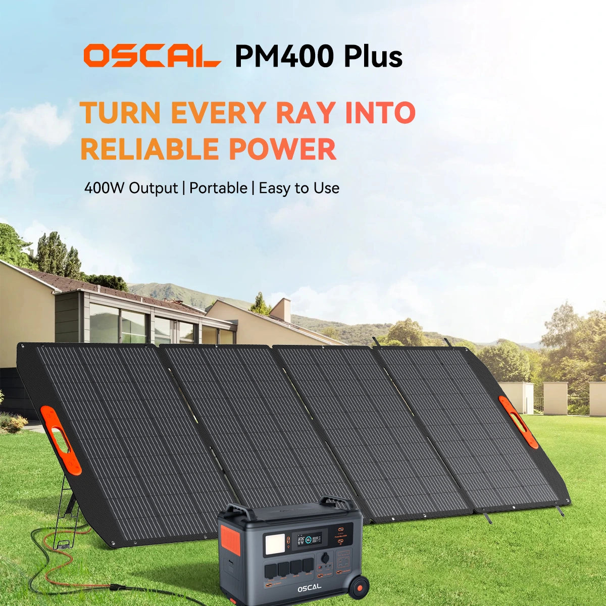 OSCAL PM400 Plus 400W Foldable Solar Panel for PowerMax 6000, 3600 & 2400