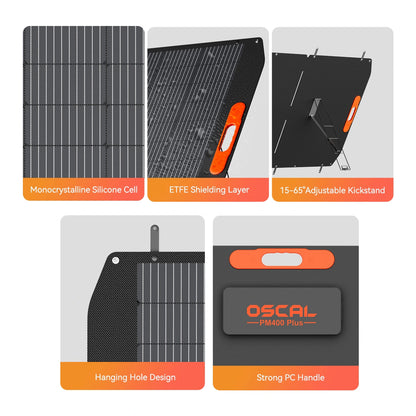 OSCAL PM400 Plus 400W Foldable Solar Panel for PowerMax 6000, 3600 & 2400