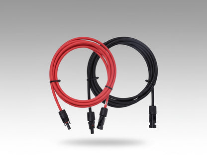 Solar Extension Cables With MC4 Connectors One Pair Red+Black