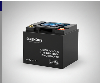 Renogy deep cycle lithium iron phosphate battery for solar generator kits