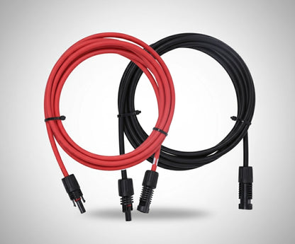 Solar Extension Cables With MC4 Connectors One Pair Red+Black
