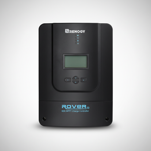 Renogy Rover 60A MPPT solar charge controller front view on white background