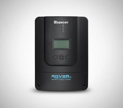 Renogy Rover 60A MPPT solar charge controller front view on white background