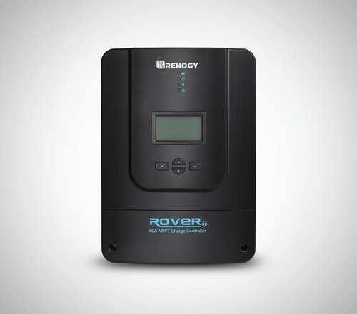 Renogy Rover 60A MPPT solar charge controller front view on white background