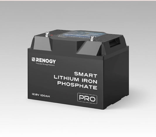 Pro- 12V 100Ah Smart Lithium Iron Phosphate Battery w/ Bluetooth & Self-Heating