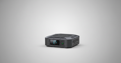 SolarFlare portable solar generator with digital display on light gray background