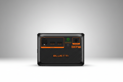 Bluetti B80P portable solar generator on a plain background, renewable energy solution