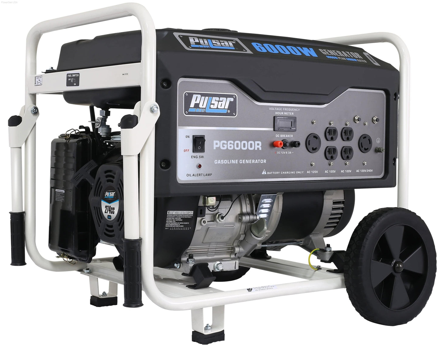 Générateur portatif à essence Pulsar 6000 watts (CARB)