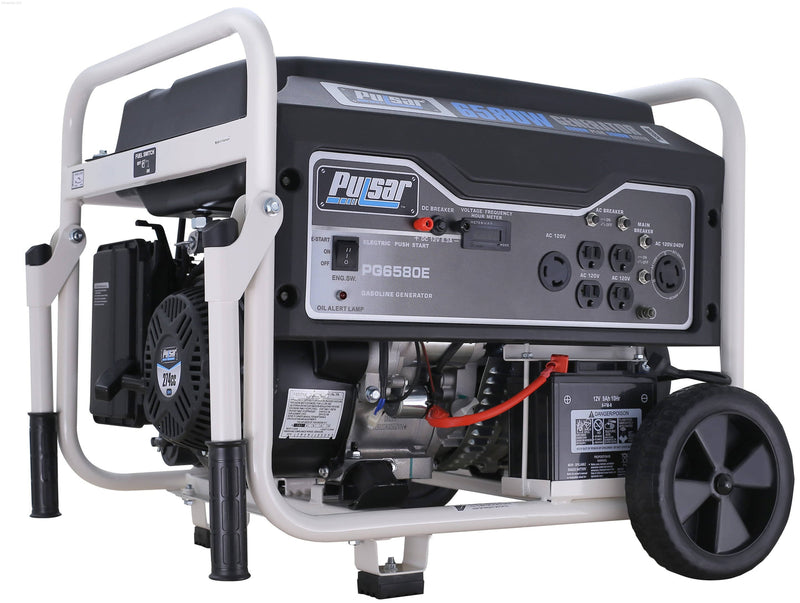Pulsar PG6580E 6580W Gas Powered Portable Generator with Electric Start and 240V Output