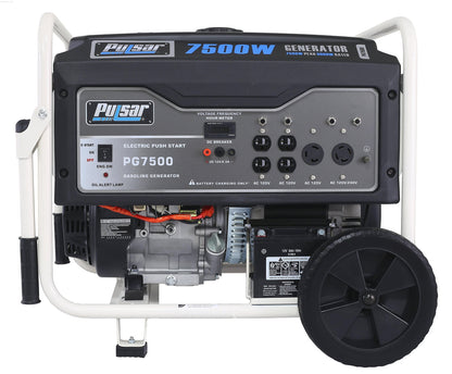 Pulsar PG7500 7500W Gas Powered Portable Generator with Electric Start and 240V Output