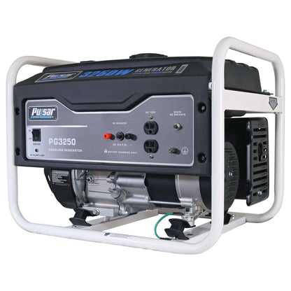 Pulsar PG3250 3250W Portable Gas Powered Generator, 2500 Running Watts, 4-Gallon Fuel Tank