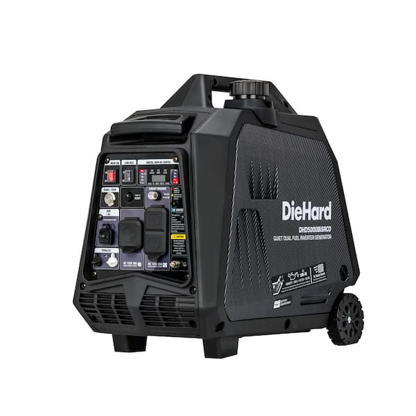 Générateur onduleur bi-carburant de 5000 W avec démarrage par bouton/démarrage à distance et alerte CO