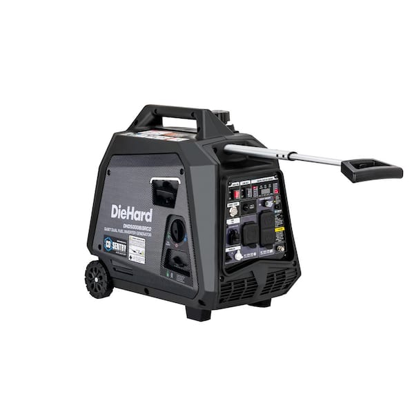 Générateur onduleur bi-carburant de 5000 W avec démarrage par bouton/démarrage à distance et alerte CO