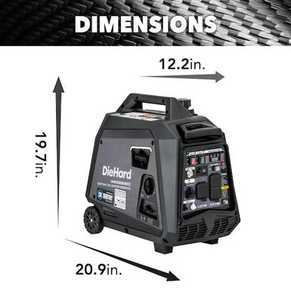 Générateur onduleur bi-carburant de 5000 W avec démarrage par bouton/démarrage à distance et alerte CO