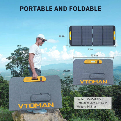 VTOMAN VS400 400W Foldable Solar Panel Portable Solar Charger for FlashSpeed 1500 Power Station